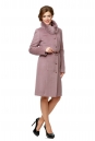 Женское пальто из текстиля с воротником, отделка песец 8008541-2