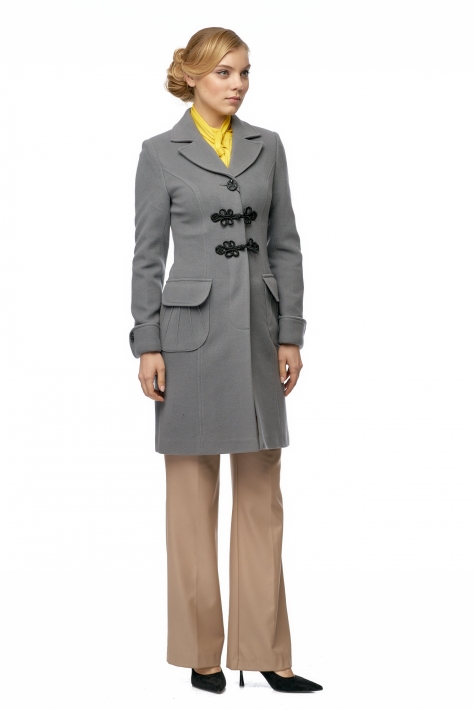 Женское пальто из текстиля с воротником 8008732