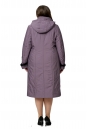 Женское пальто из текстиля с капюшоном, отделка песец 8010556-3