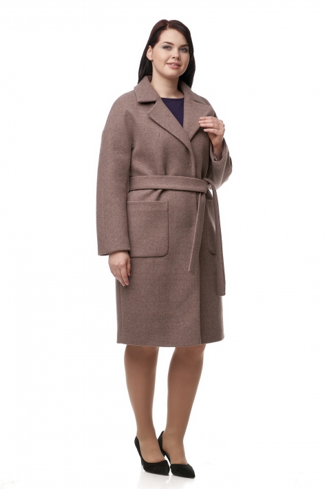 Женское пальто из текстиля с воротником 8010770