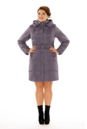 Женское пальто из текстиля с капюшоном 8011188