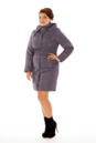 Женское пальто из текстиля с капюшоном 8011188-2