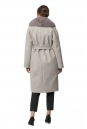 Женское пальто из текстиля с воротником, отделка песец 8017715-3