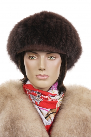 Шапка женская из песца