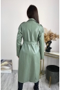Женское кожаное пальто из эко-кожи с воротником 8024130-5