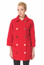 Женское пальто из текстиля с воротником 3000011