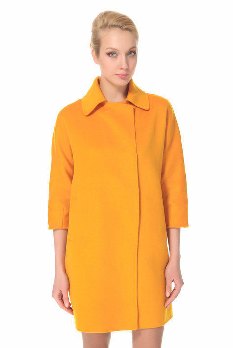 Женское пальто из текстиля с воротником 3000039